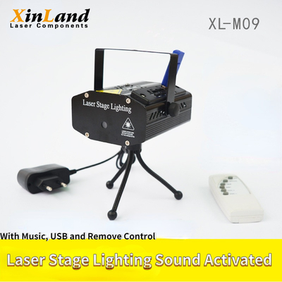 le bruit d'USB de musique de 7.5w Mini Laser Stage Lighting With activé enlèvent le contrôle RVB