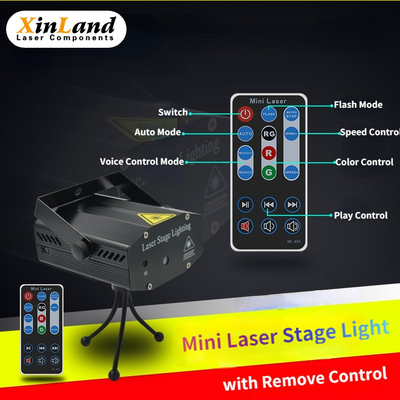 Mini Laser Stage Light Projector avec enlèvent le contrôle, lumière d'étape de disco du DJ de lumières lasers pour la partie à la maison
