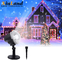 Lumières à télécommande de projecteur de chutes de neige de Noël blanches pour la partie de Noël de Halloween